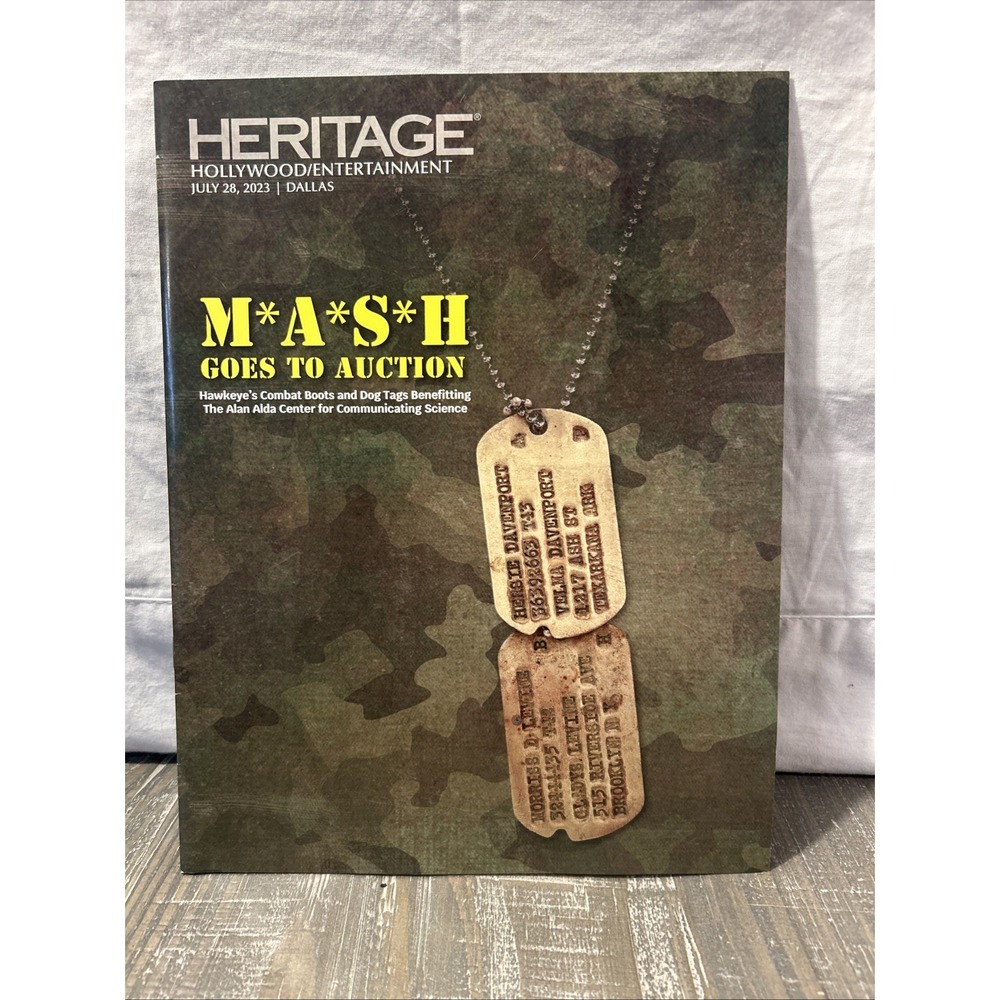 M*A*S*H Goes to Auction, Heritage AUCTION # 7353 CATALOGUE etc. Memorabilia PIX